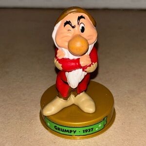 Disney Grumpy Figurine in Red and Gold